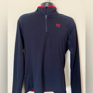 Abercrombie & Fitch Black Pullover with Red Details